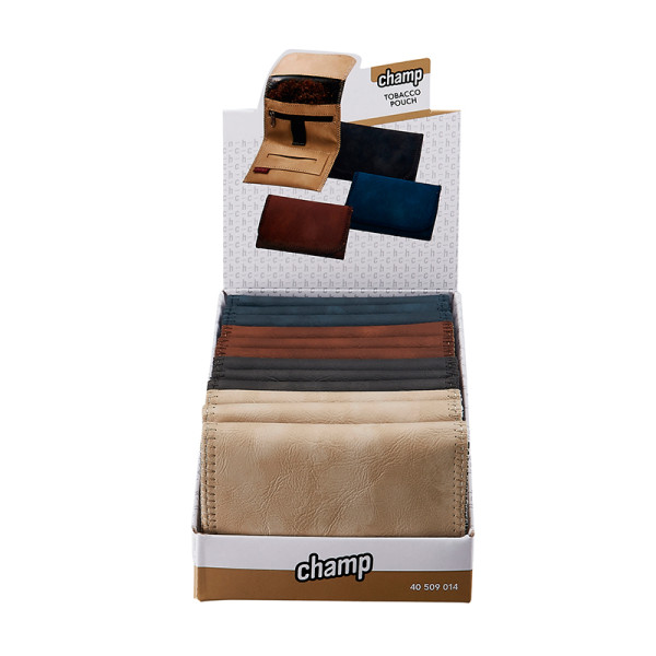 TABAQUERA CHAMP TOBACCO POUCH COLORES SURTIDOS 110X75 MM 1X12
