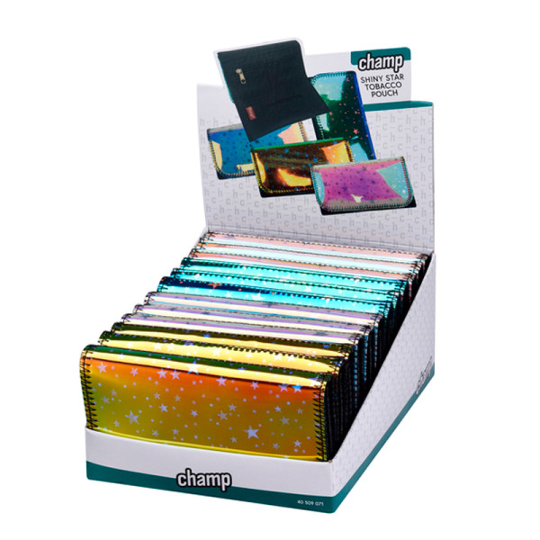 TABAQUERA CHAMP SHINY STAR TOBACCO POUCH 138X80MM 1X12
