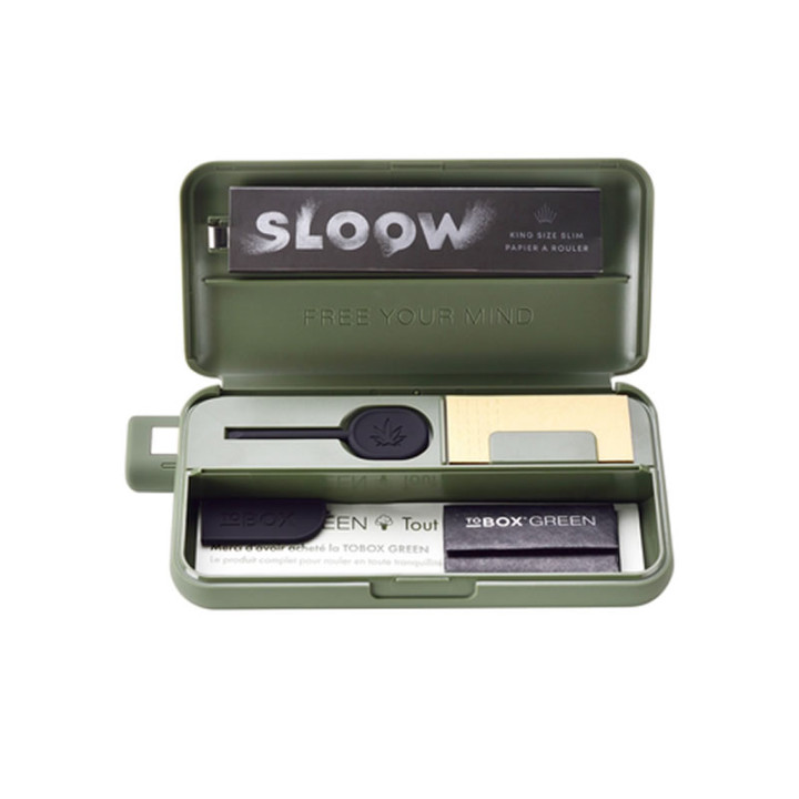 TABAQUERA RIGIDA TO BOX GREEN 15.0 X 8.0 X 2.1 CM. 1X10