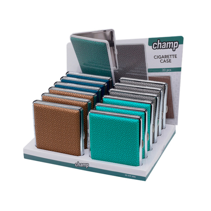 PITILLERA CIGARRILLOS CHAMP METAL TEJIDO 1X12