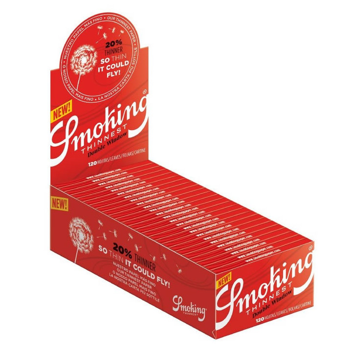 Papel Smoking thinnest doble ventana 25 Uds.