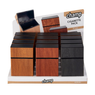 PITILLERA CAJETILLA CHAMP MADERA 9.5CM X 6.2CM   1X12 2