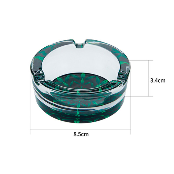 CENICERO CHAMP CRISTAL LEAVES 1X6