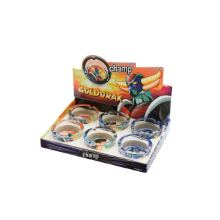 CENICERO CHAMP CRISTAL GOLDORAK ROUND 1X6