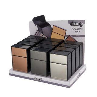 PITILLERA CAJETILLA CHAMP BRUSHED METAL 1X12