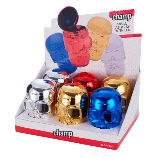CENICERO DE COCHE CHAMP SKULL ASHTRAY LED 1X6 2