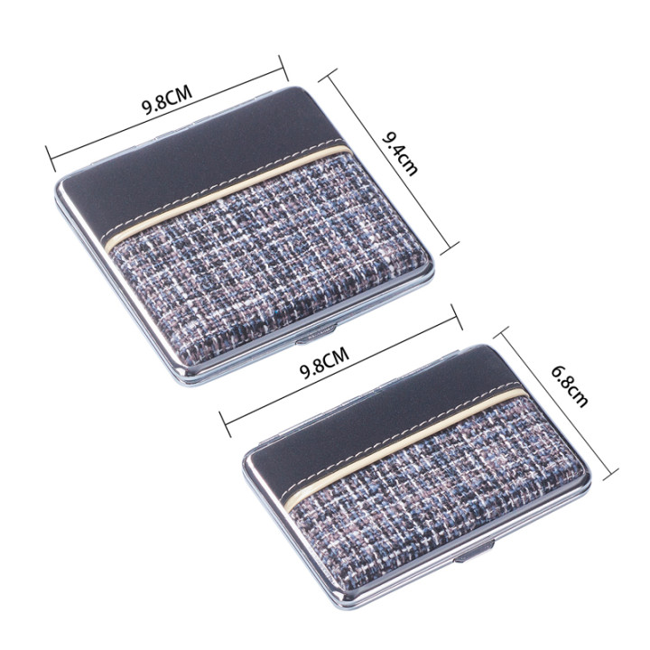 PITILLERA CIGARRILLOS CHAMP CIG CASE 2 SIZES BEIGE LINE 1X12