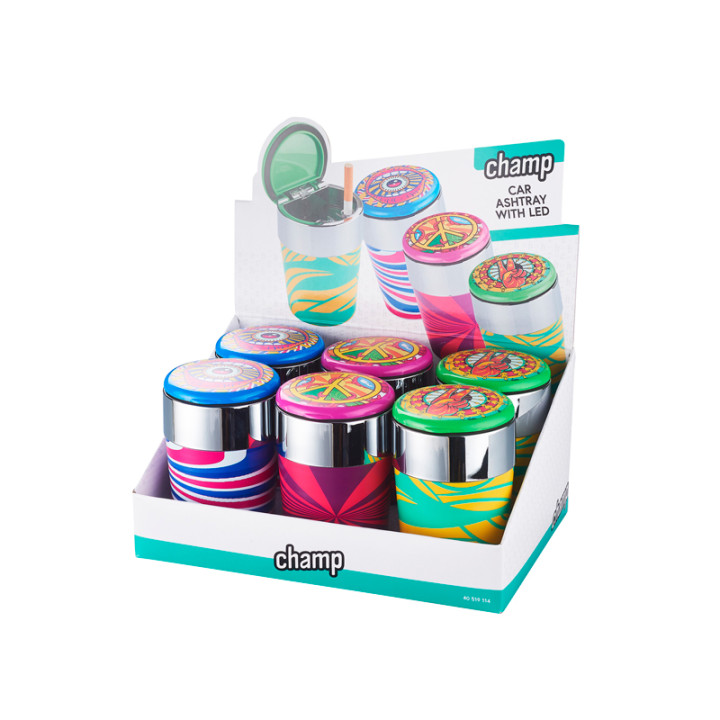 CENICERO DE COCHE CHAMP HIPPIE 1X6
