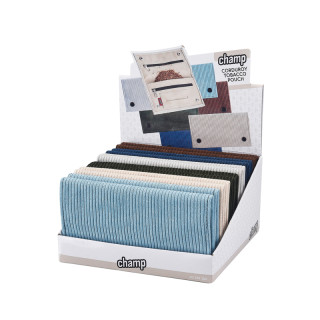 TABAQUERA CHAMP CORDUROY VARIOS COLORES 16 CM. 1X12