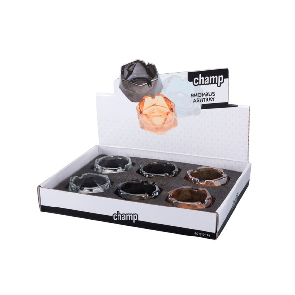 CENICEROS DE CRISTAL CHAMP RHOMBUS STYLE 1X6