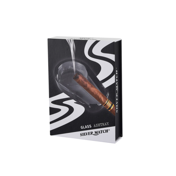 CENICERO CRISTAL SILVER MATCH PARA PUROS 11,9 CM 1X1