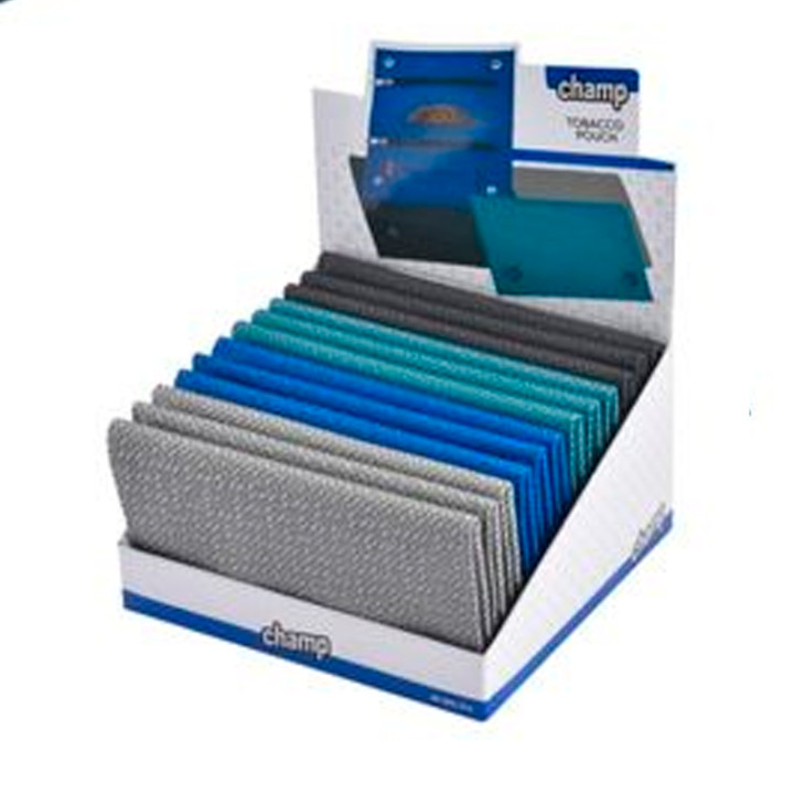 TABAQUERA BOLSA DE TABACO DE CHAMP KNITING PU POUCH 16X9CM  COLORES SURTIDOS 1X12