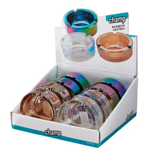 CENICEROS CHAMP CRISTAL REDONDO RAINBOW 1X8 2