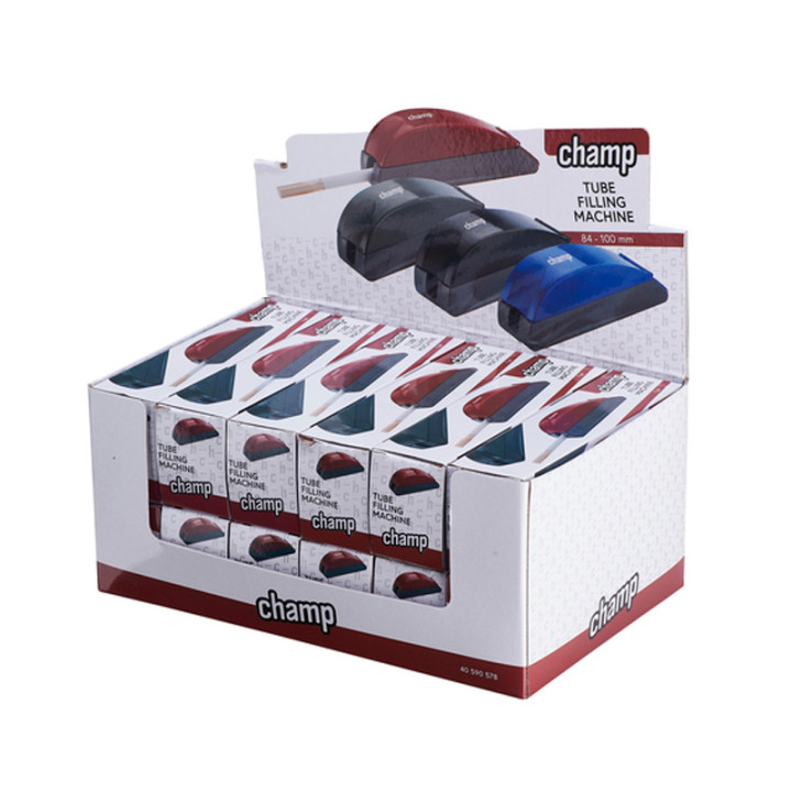 MAQUINA INYECTABLE CHAMP TUBEUSE EN PLASTIC 84x100 COLOR SURTIDO 1X12