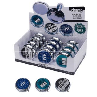 CENICERO CHAMP POCKET COLORES SURTIDOS 1X12