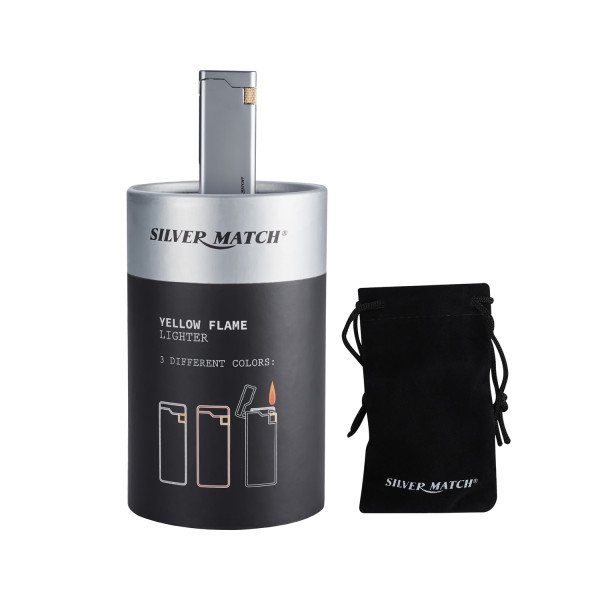 ENCENDEDOR SILVER MATCH METAL FLINT LIGHTER RIGA 1X6