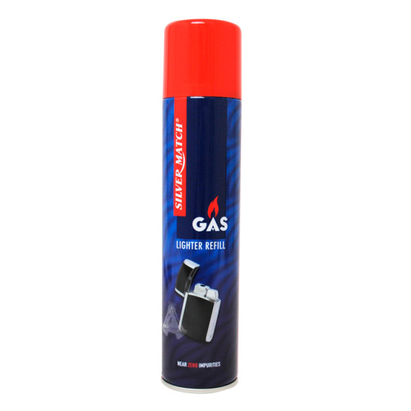 GAS SILVER MATCH LIGTHER REFILL 300ML 1X12