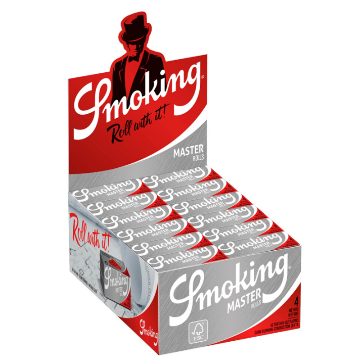 Papel Smoking Rolls 4mts. Master 24 Uds.