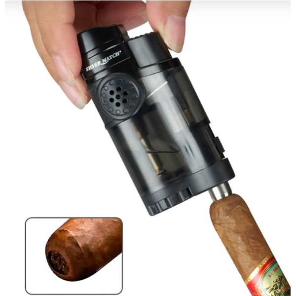 ENCENDEDOR SILVER MATCH EDIMBOURG 3 JET FLAME 1X6