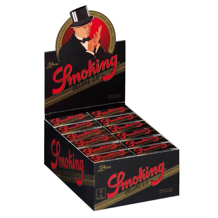 PAPEL SMOKING ROLLS 44MM BLACK DE LUXE 1X24