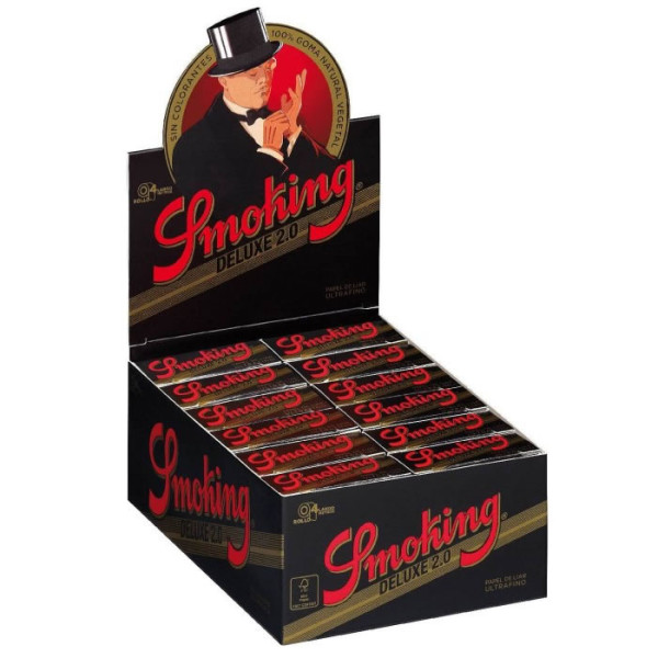 PAPEL SMOKING ROLLS 44MM BLACK DE LUXE 1X24