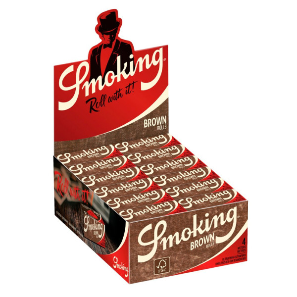 PAPEL SMOKING ROLLS 44MM BROWN  1X24