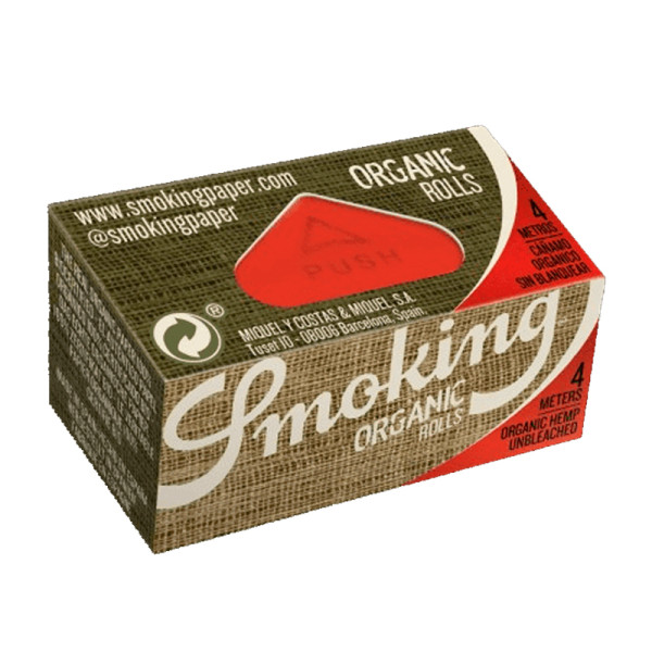 PAPEL SMOKING ROLLS 4MTS ORGÁNICO 1X24