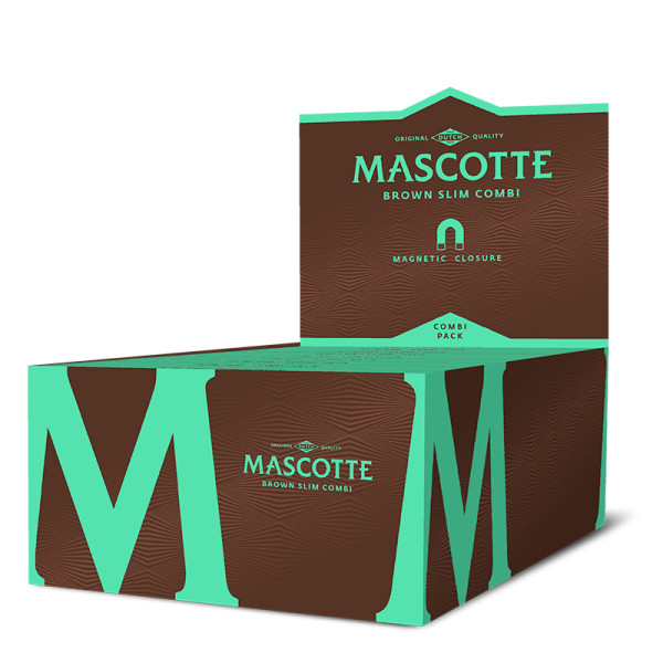 Papel Mascotte slim con tips brown 26uds.