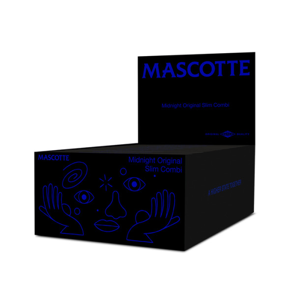 PAPEL MASCOTTE MIDNIGHT ORIGINAL SLIM MAGNETICO + TIPS 1X26