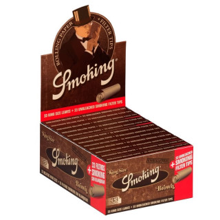 PAPEL SMOKING KING SIZE + TIPS BROWN 1X24 2