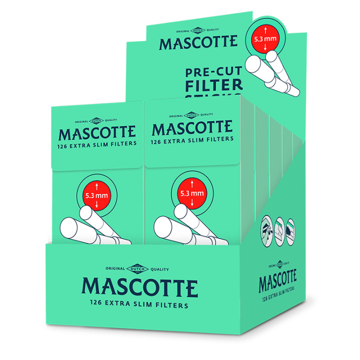 Filtros Mascotte extra slim 126  pre-cut 10uds.