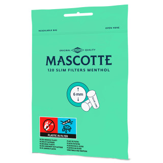 Filtros Mascotte Menthol 120 filtros 10uds
