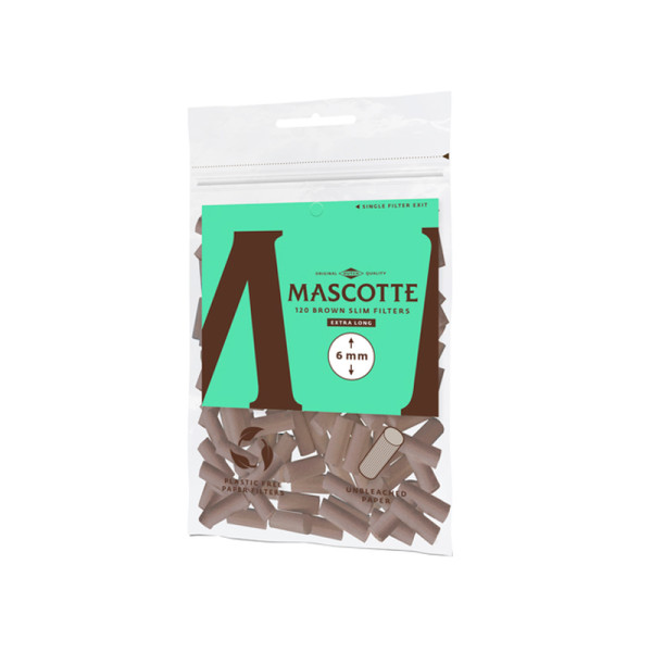 Filtros Mascotte natural brown slim long 20uds.