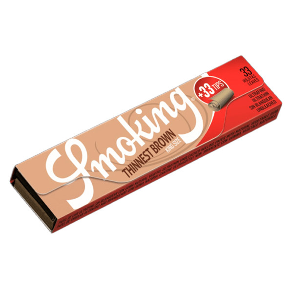 PAPEL SMOKING KING SIZE THINNEST BROWN KING SIZE + TIPS 1X24