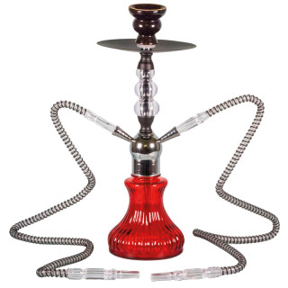 SHISHA AKABA 2 MANGUERAS 40CM ROJA