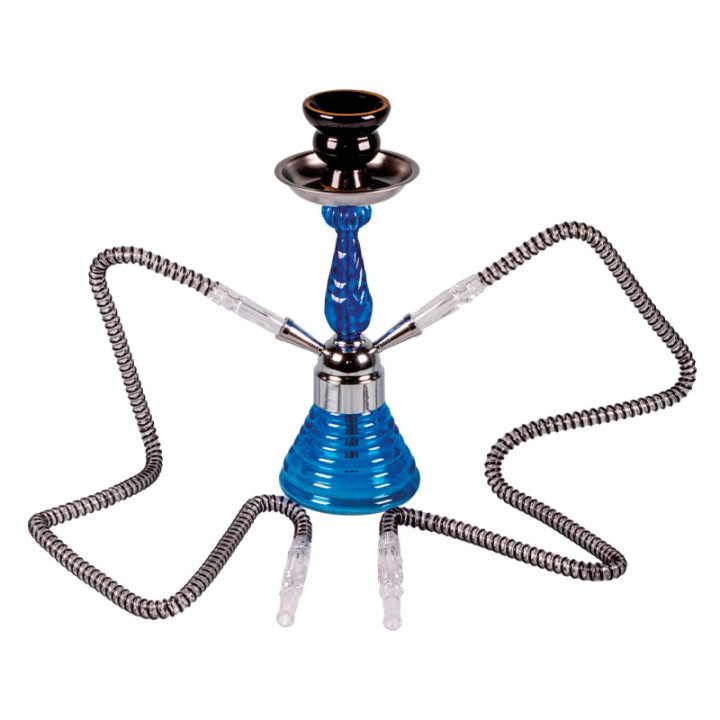 SHISHA DOHA 2 MANGUERAS 30CM AZUL