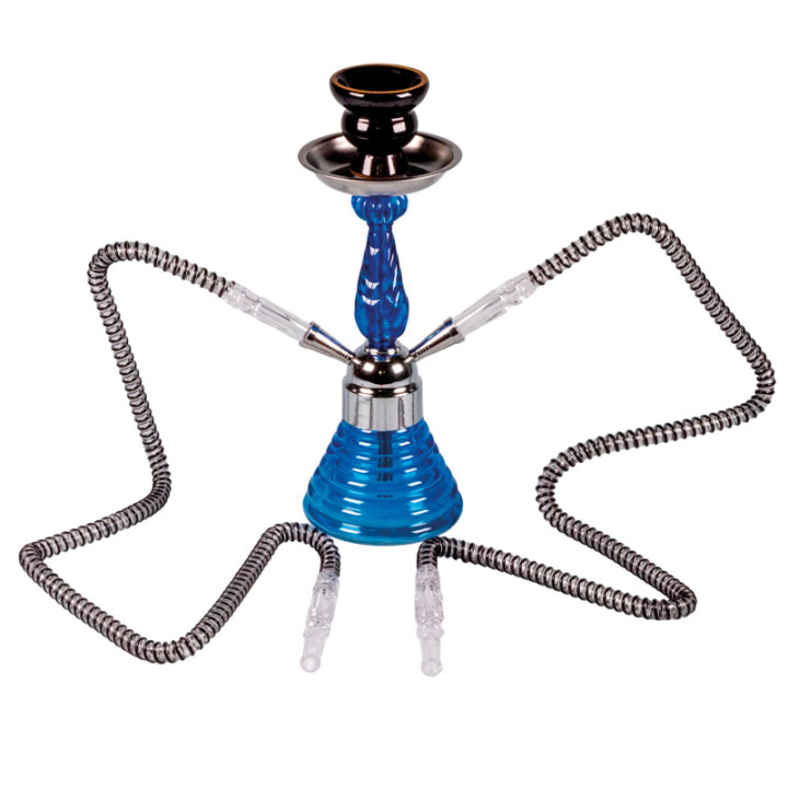 SHISHA DOHA 2 MANGUERAS 30CM AZUL
