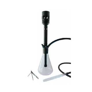 SHISHA HORUS CUERPO DE ALUMIIO Y VASO CRISTAL 48CM