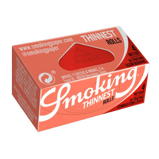 PAPEL SMOKING ROLLS 4MTS THINNEST 1X24