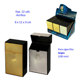 PITILLERA CAJETILLA ACRILICA CIGARROS LARGOS 1X12