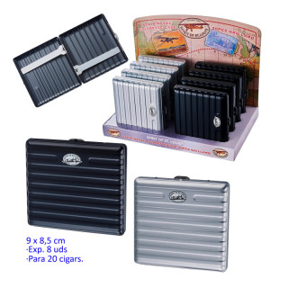 PITILLERA CIGARRILLOS GAILLARD PLATA/NEGRO PARA 20 CIG.M9X8,5 1X8
