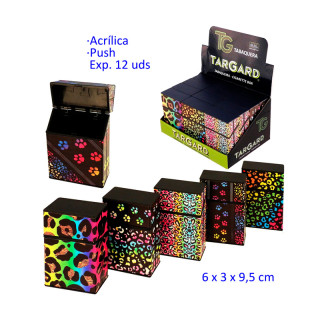 PITILLERA CAJETILLA ACRILICA ANIMAL PRINT  1X12