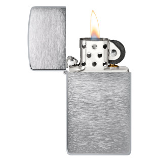 ENCENDEDOR ZIPPO SLIM BRUSHED CHROME 2