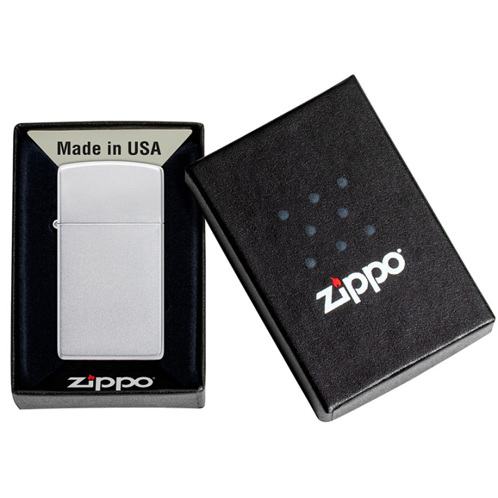 ENCENDEDOR ZIPPO SLIM REG. SATIN CHROME