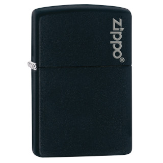ENCENDEDOR ZIPPO BLACK MATE WITH ZIPPO LOGO