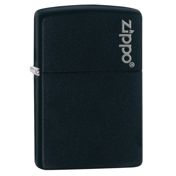 ENCENDEDOR ZIPPO BLACK MATE WITH ZIPPO LOGO