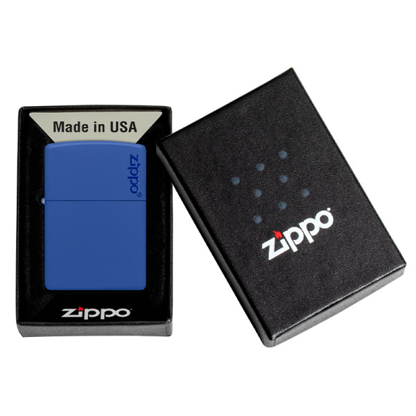 ENCENDEDOR ZIPPO ROYAL BLUE MATTE WITH ZIPPO LOGO