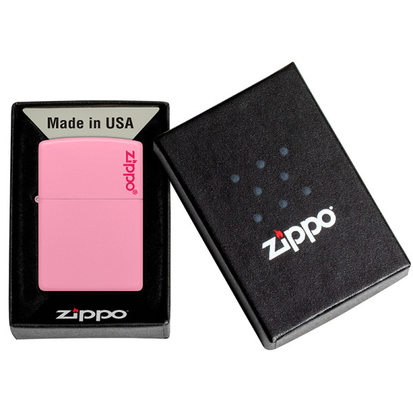 ENCENDEDOR ZIPPO PINK MATTE WITH ZIPPO LOGO