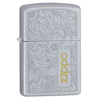 ENCENDEDOR ZIPPO SATIN CHROME VENETIAN TWO TONE