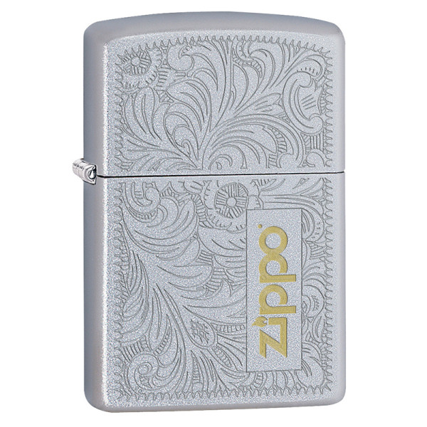 ENCENDEDOR ZIPPO SATIN CHROME VENETIAN TWO TONE